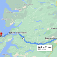 Inverness to Broadford, Isle of Skye (South road) IV49 9AE