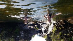 Cat & Annmarie swimming at vistory falls 2