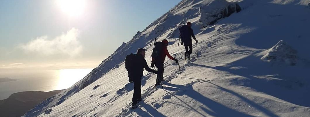 Winter climbing Skye